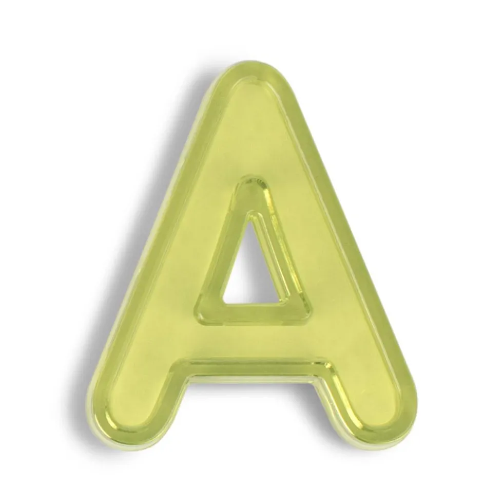 Letras mayúsculas translúcidas 76pzas para mesa luz