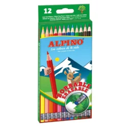 Lápiz color Alpino borrable 12 colores