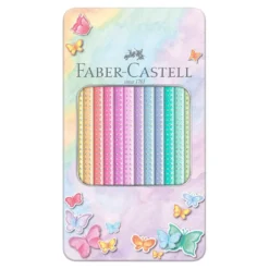 Lápiz color 12 colores pastel caja metal Sparkle Faber Castell