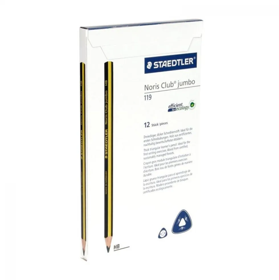 Lápiz grafito jumbo 12 unidades Staedtler Triplus