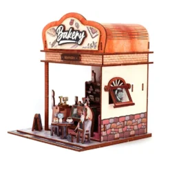 Maqueta madera 3D Bakehouse con luz