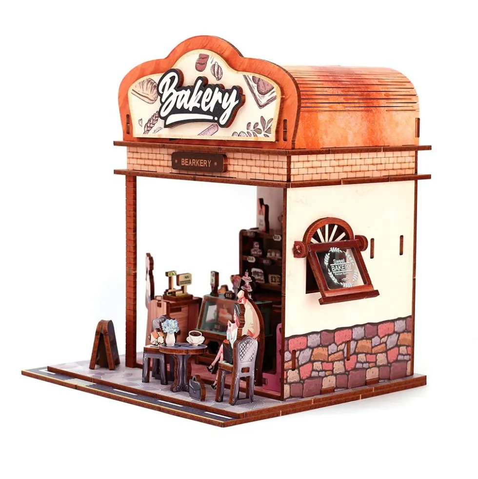 Maqueta madera 3D Bakehouse con luz