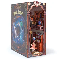 Maqueta soporte de libros 3D Magic House con luz