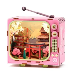 Maqueta TV 3D miniatura Tokio con luz