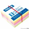 Mini cubo de notas adhesivas 50x50 250 hojas neón