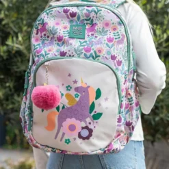 Mochila doble Roma Magic Unicorn reciclada 28x16x40cm