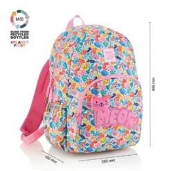 Mochila doble Roma Matisse Cats reciclada 28x16x40cm