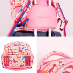 Mochila Flowicorn 4 cremalleras unicornios 48x34x16cm