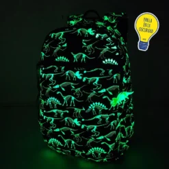 Mochila triple Lisboa Fossil brilla en la oscuridad reciclada 27x18x40cm