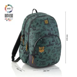 Mochila triple Oslo Not Boring reciclado 28x16,5x41cm
