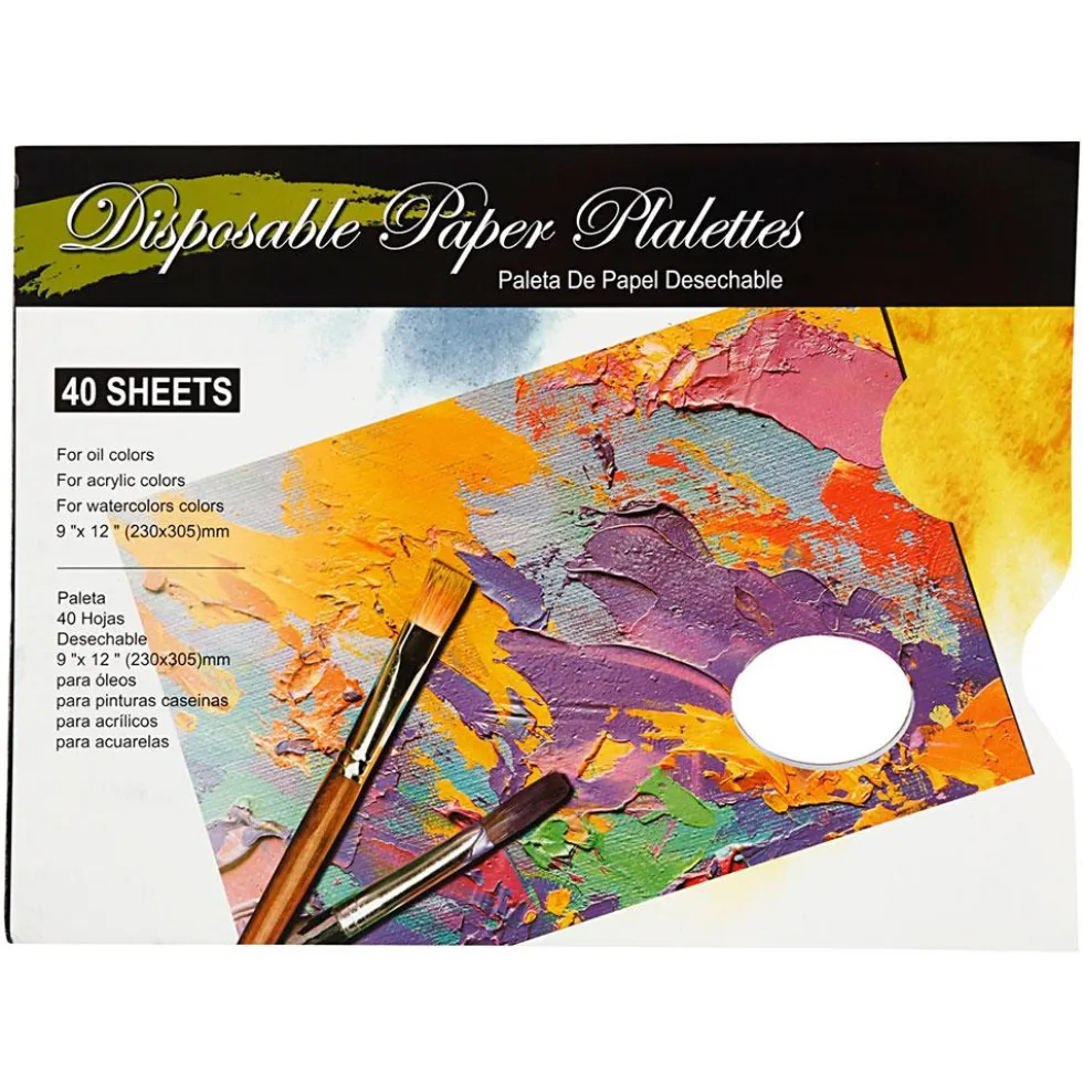 Paleta desechable de papel 31x23cm 40 hojas