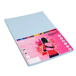Papel A4 azul claro 100 hojas 80gr.