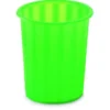 Papelera de plástico verde translúcido
