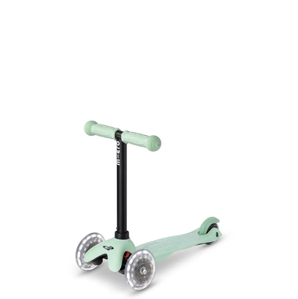 Patinete Micro Mini 4en1 Deluxe LED menta Mini2Grow
