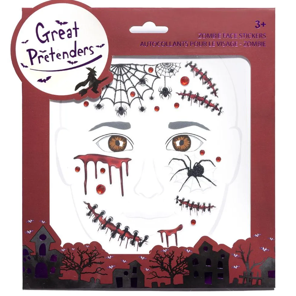 Pegatinas faciales zombie