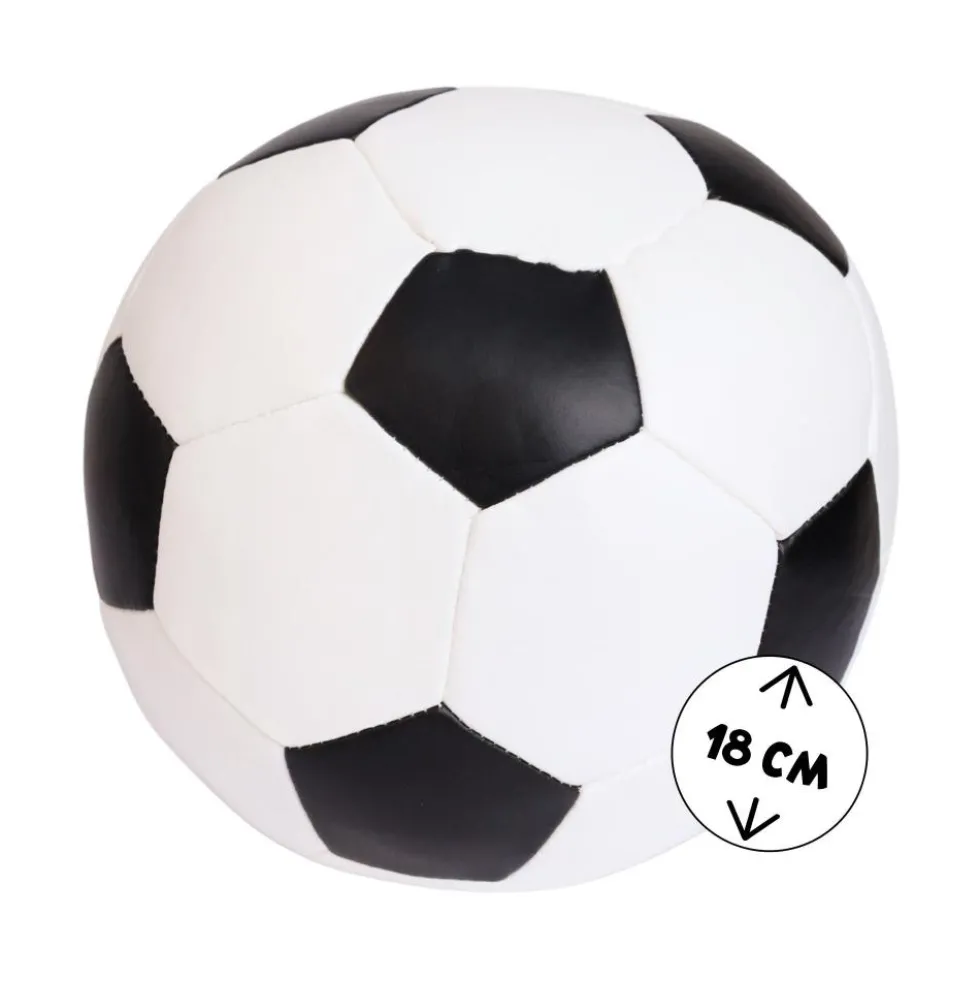 Pelota blanda 18cm diseño fútbol.