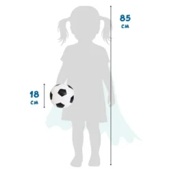 Pelota blanda 18cm diseño fútbol.