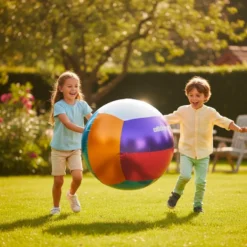 Pelota gigante hinchable metalizada 60cm.