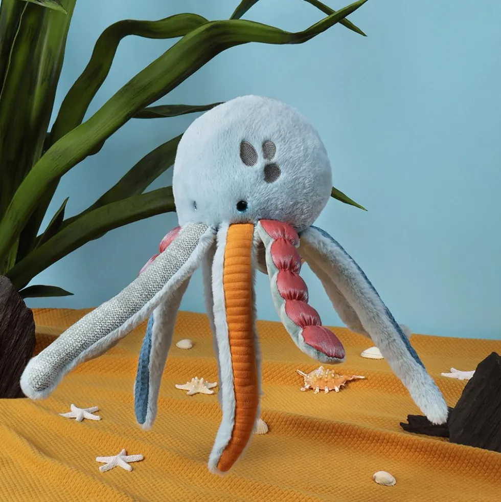 Peluche medusa 35x60cm con texturas Histoire d´Ours
