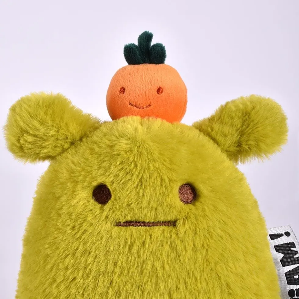Peluche naranja verde 40cm Miam Laurent Jade