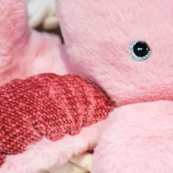 Peluche pulpo rosa 30x40cm con texturas Histoire d´Ours