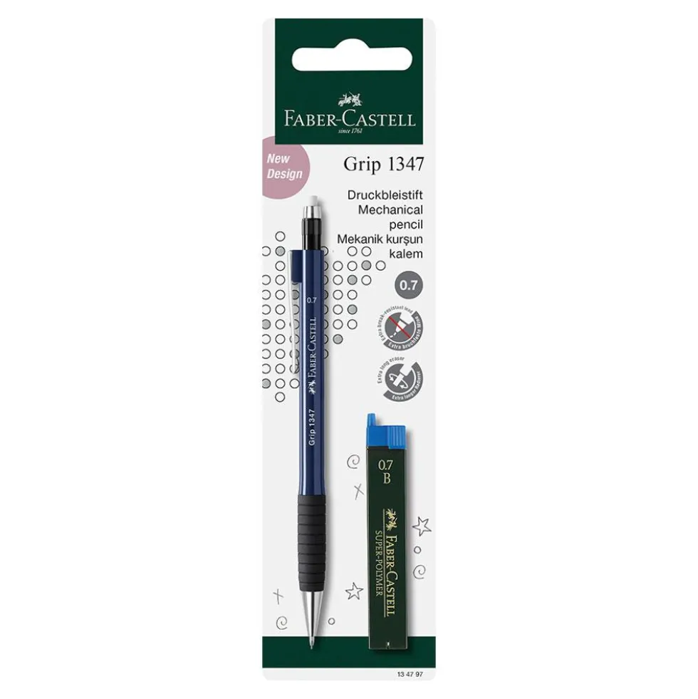 Portaminas Faber grip 1347 0.7mm minas 1 unidad colores surtidos