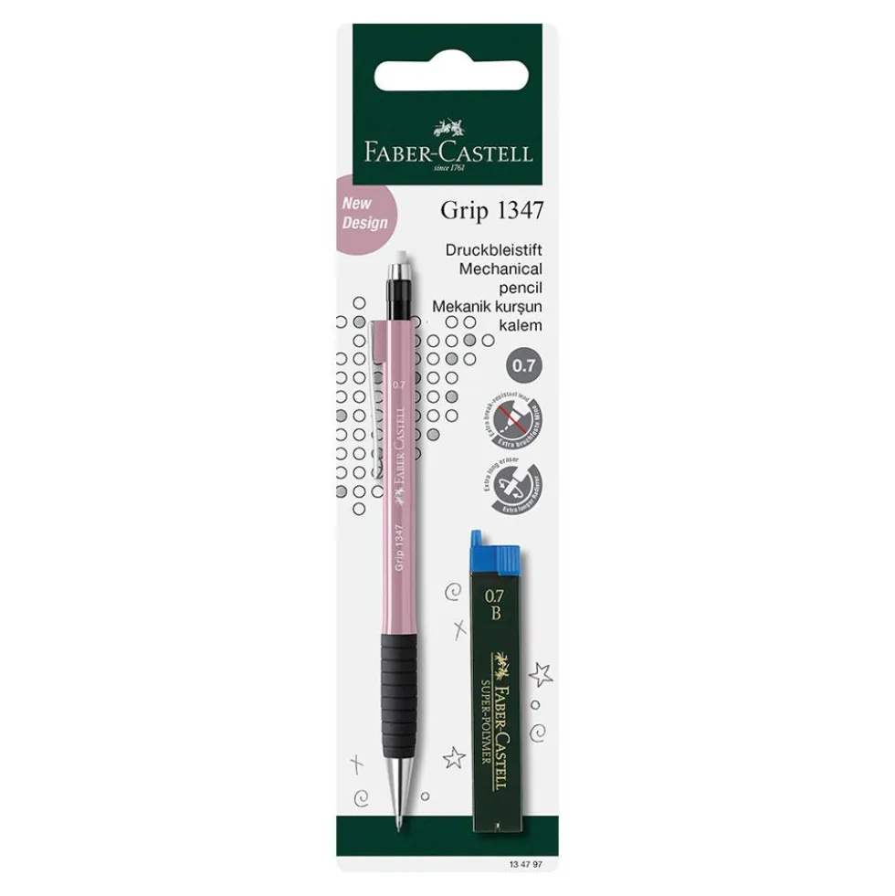 Portaminas Faber grip 1347 0.7mm minas 1 unidad colores surtidos