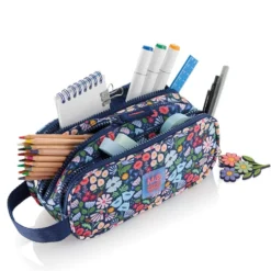 Portatodo triple con asa Spring Down reciclado 21x6x10,5cm