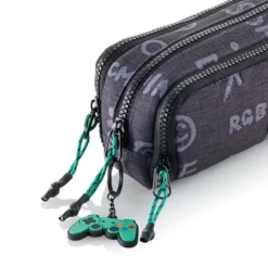 Portatodo triple organizador Game Over reciclado 21x7x9cm