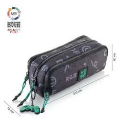 Portatodo triple organizador Game Over reciclado 21x7x9cm