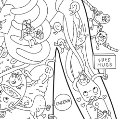 Póster enrollable colorear XXL 180x100cm mi cuerpo