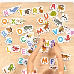 Puzzle parejas letras inglés 52 piezas 26 puzzles