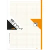 Recambio A4 cuadro 5mm. 100 hojas 4 taladros borde naranja