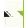 Recambio A4 cuadro 5mm. 100 hojas 4 taladros borde verde