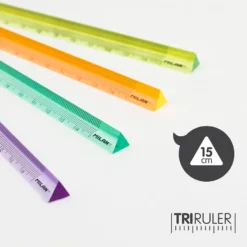 Regla triangular 15cm serie New Look color surtido Milan