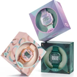 Reloj de pulsera digital serpientes verdes