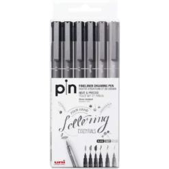Rotulador calibrado lettering 6 puntas Pin Uniball