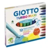 Rotulador 12 colores Turbo Maxi Giotto