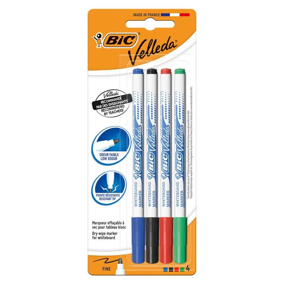 Rotulador para pizarra blanca 1721 fine 4 colores Velleda