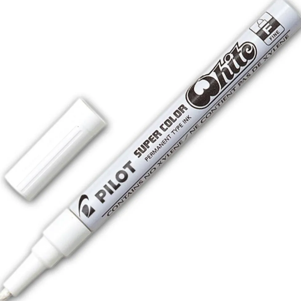 Rotulador Pilot blanco punta media blíster 1 unidad