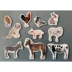 Set animales de granja magnéticos 10 piezas