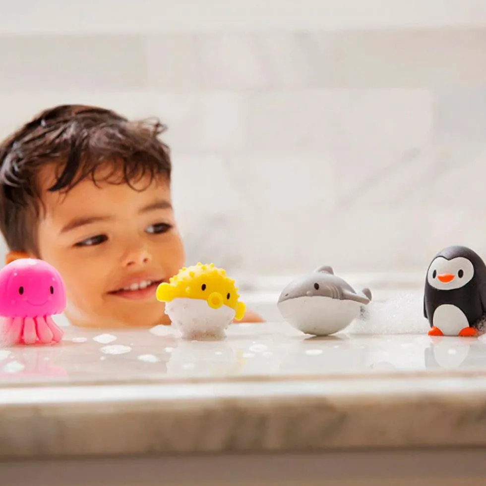 Set 8 animalitos marinos lanzachorros juguete baño