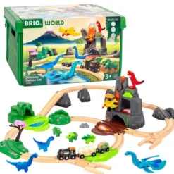 Set circuito tren dinosaurios Deluxe