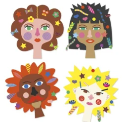 Set crea con pegatinas peluquería