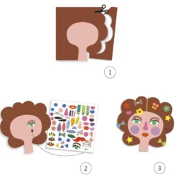 Set crea con pegatinas peluquería