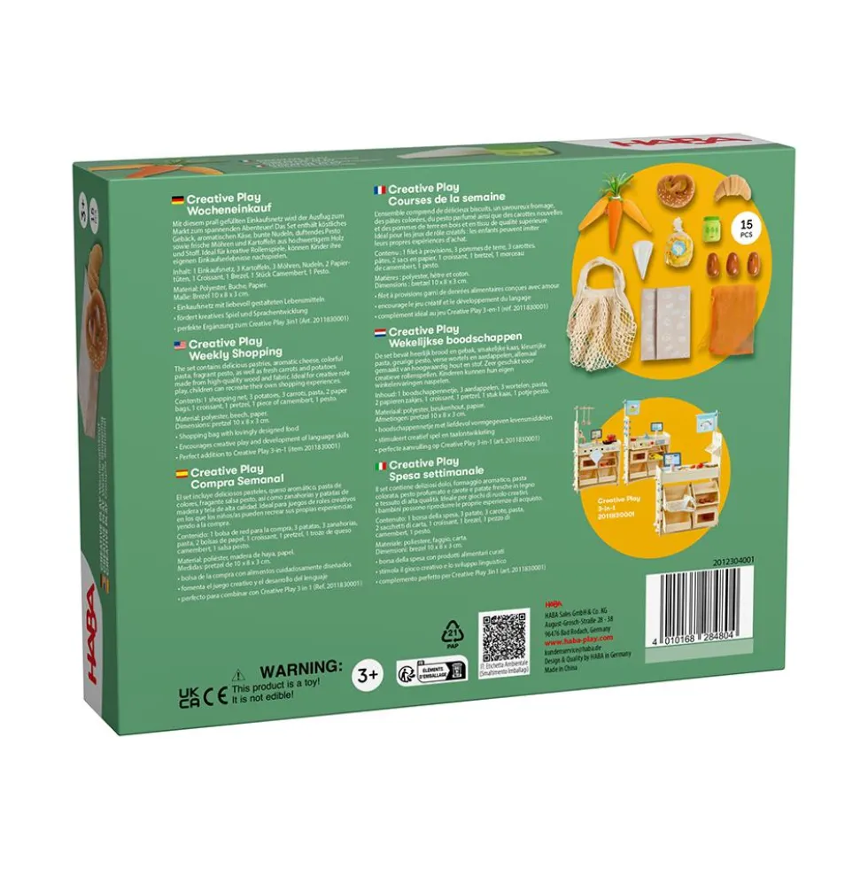 Set de alimentos tela compra semanal