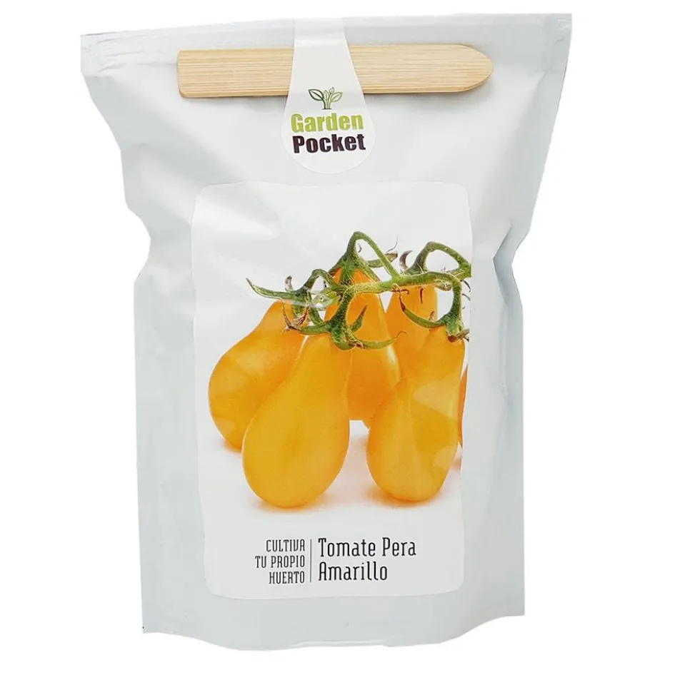 Set de cultivo de tomate pera amarillo en bolsa-maceta