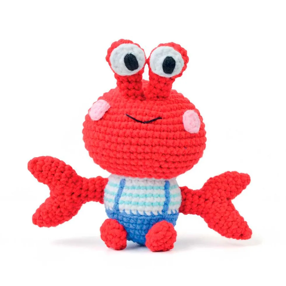 Set de ganchillo DIY cangrejo minigurumi