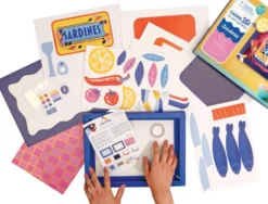 Set DIY cuadro 3D sardinas