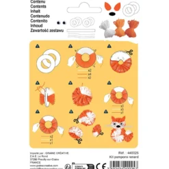 Set DIY para crear con pompones zorro